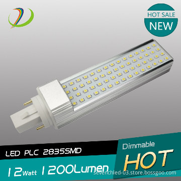 12w PLC 2835smd, PF>0.95 ,CRI>83ra 2014 hot-sale LED g24
